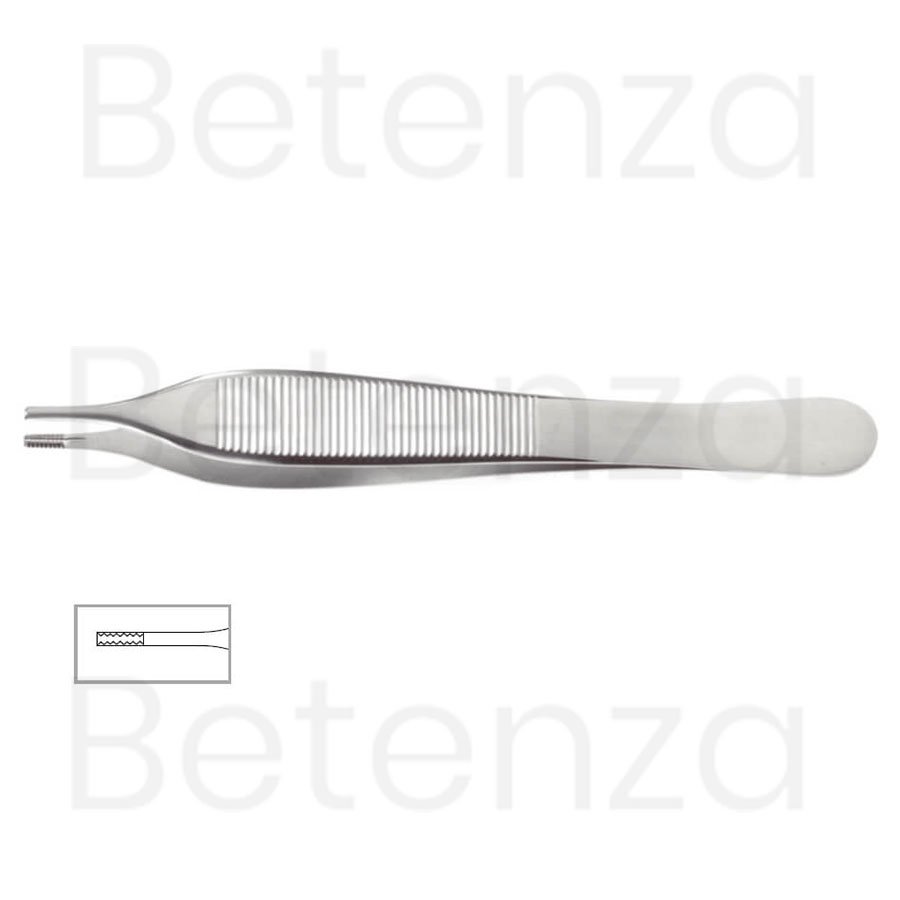 Brown-Adson Forceps, 4.75  in (12cm), Brown Teeth